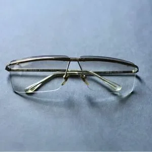 Vintage Y2K Versace N01 COL N30 235 Gold and Gray Sunglasses Frames Versace N35 N30 282 – Vintage Frames Company main image 4